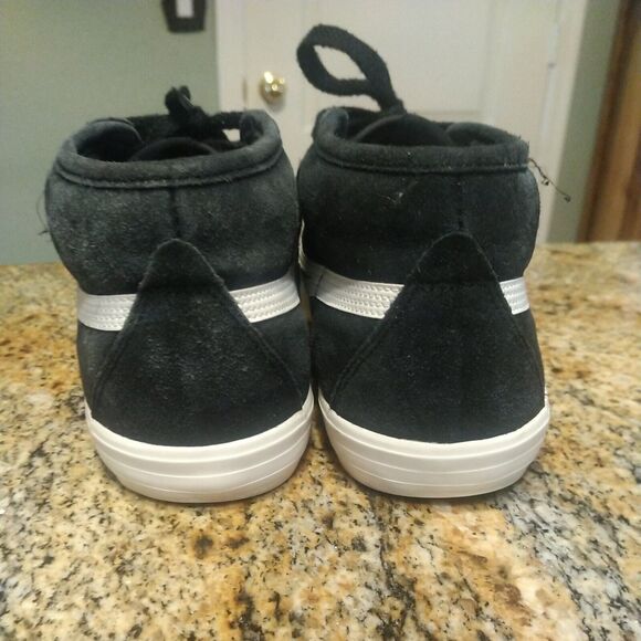 7.5 - Onitsuka Tiger Black and White High Tops Sneakers D3Q2L - Picture 9 of 12